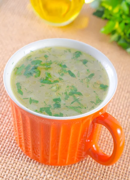 Sopa en una taza — Foto de Stock