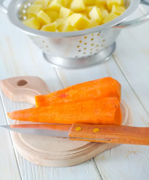Cenoura e batata — Fotografia de Stock