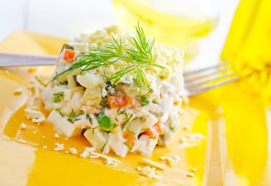 taze salata tavuk ve haşlanmış sebze