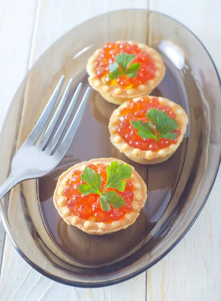 Tartaletes com caviar — Fotografia de Stock