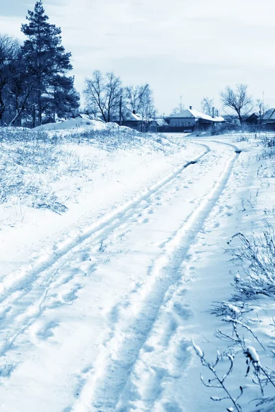 Villaggio invernale — Foto Stock