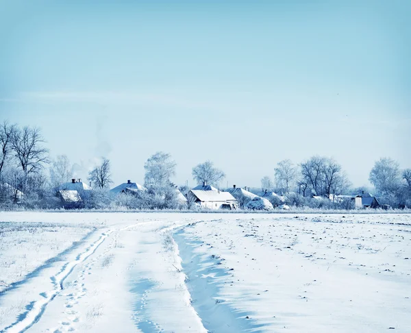 Téli falu — Stock Fotó
