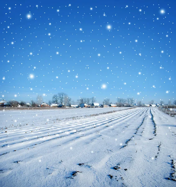 Vintern vilage — Stockfoto