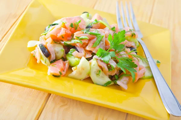 Salad with salmon — Stock Photo, Image