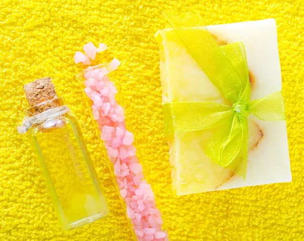Aroma sabun ve tuz — Stok fotoğraf