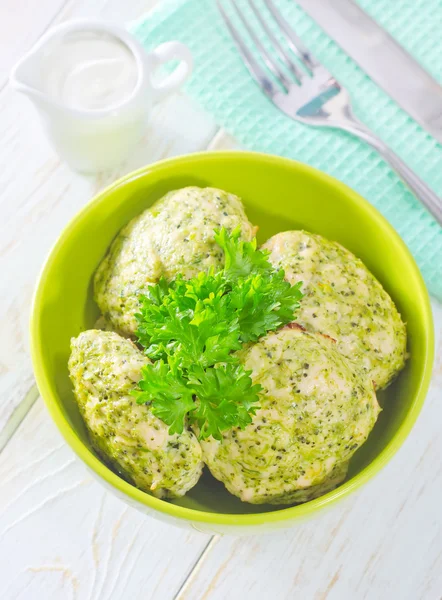 Cutlets from chicken and vegetables — Stock Photo, Image