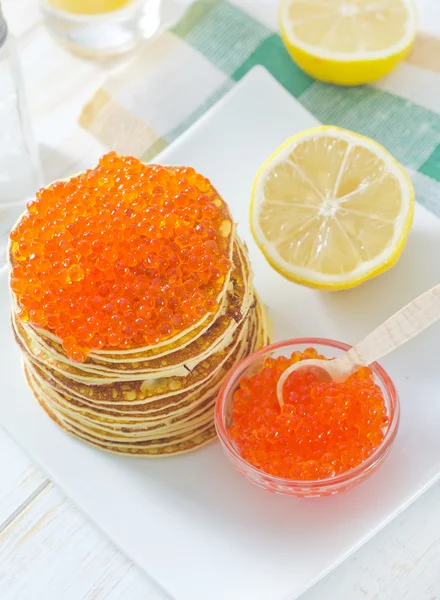havyar ile Pancakes