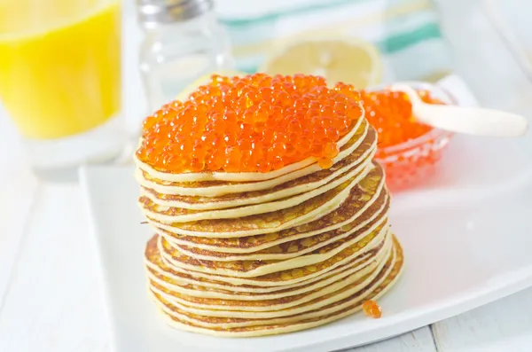 havyar ile Pancakes