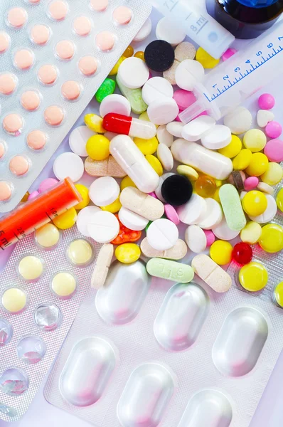 Különböző típusú tabletták — Stock Fotó