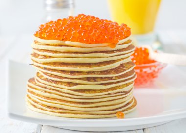 havyar ile Pancakes