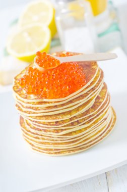 havyar ile Pancakes