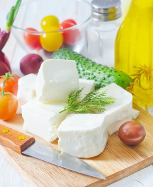 Yunan salatası için malzemeler