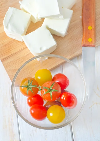 羊乳酪和番茄 — 图库照片