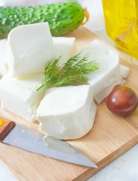 Ingredients for greek salad — Stock Photo, Image