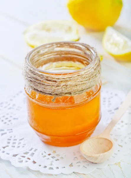 Honung med citron — Stockfoto