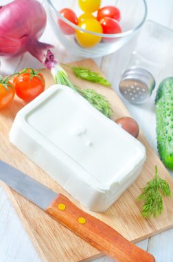 Yunan salatası için malzemeler