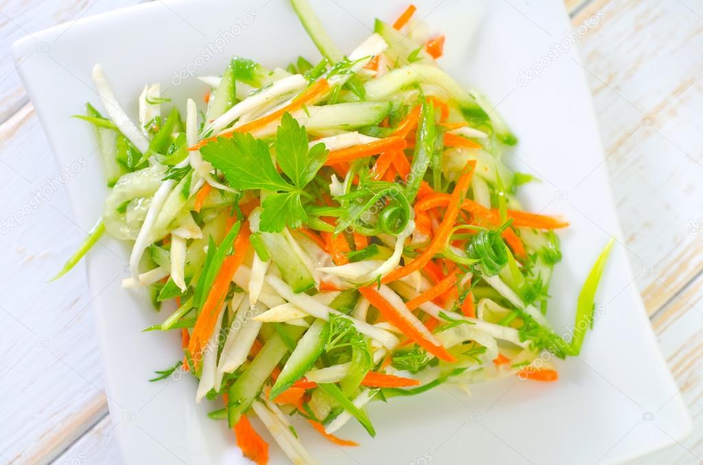 Fresh salad with vegetable