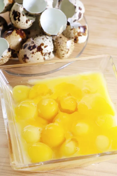 Yolks in a bowl — Stock Photo, Image