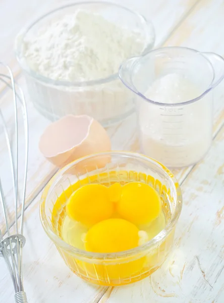 Ingredients for dough — Stock Photo, Image