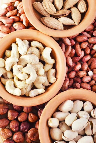 Different types of nuts — Stock Photo, Image