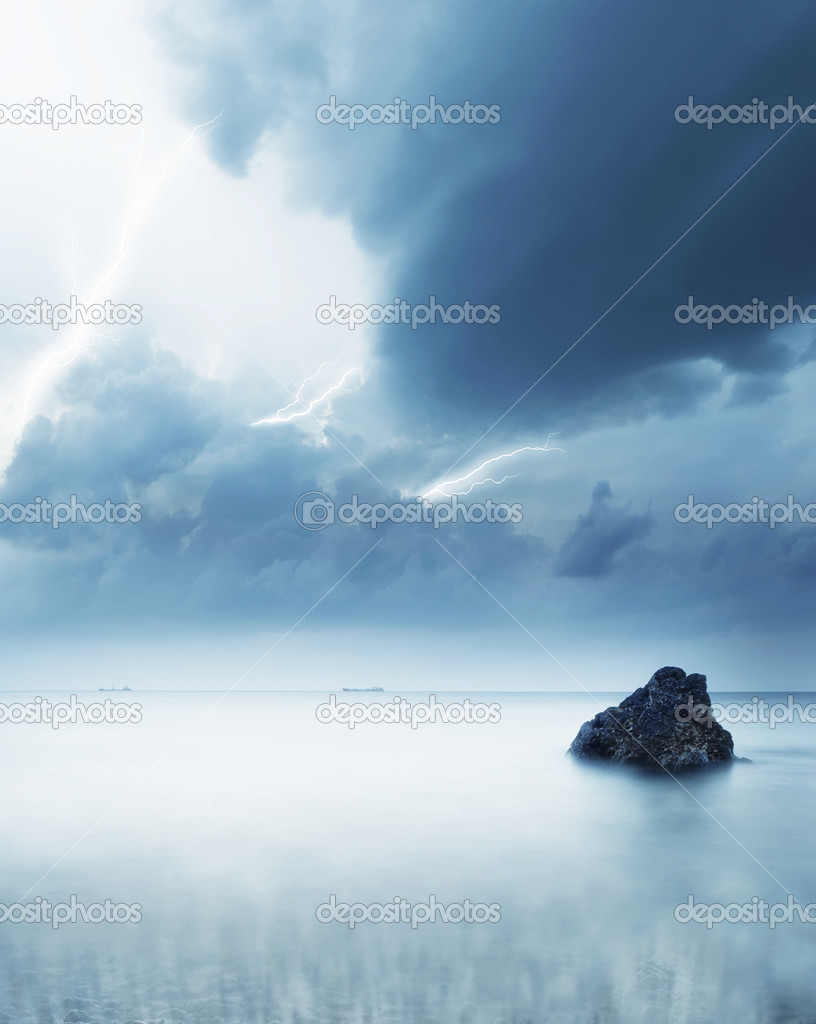 Storm on the sea