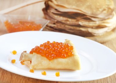 havyar ile Pancakes