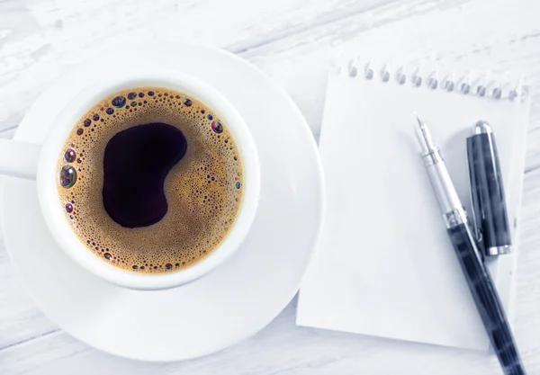 Coffee and note — Stock Photo, Image