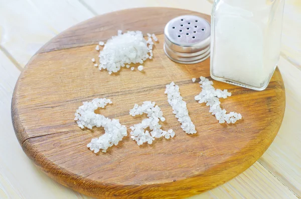 Salt på en planka — Stockfoto