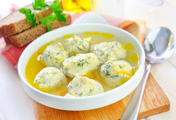 Soup with meat balls — Stock Photo, Image