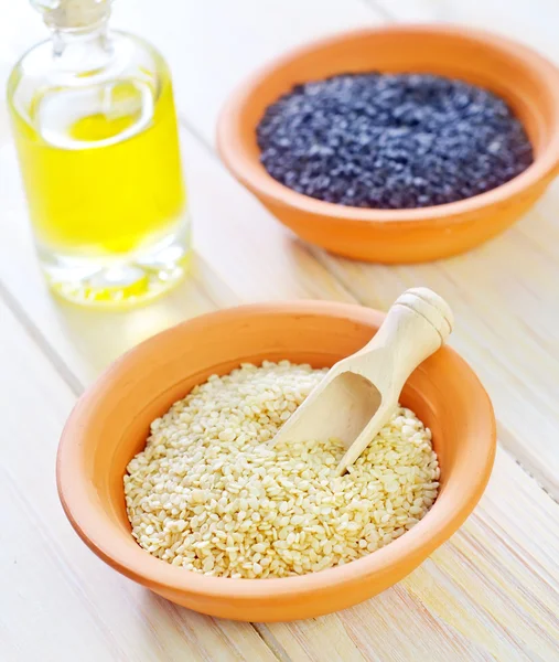 Sesame in a bowl — Stock Photo, Image