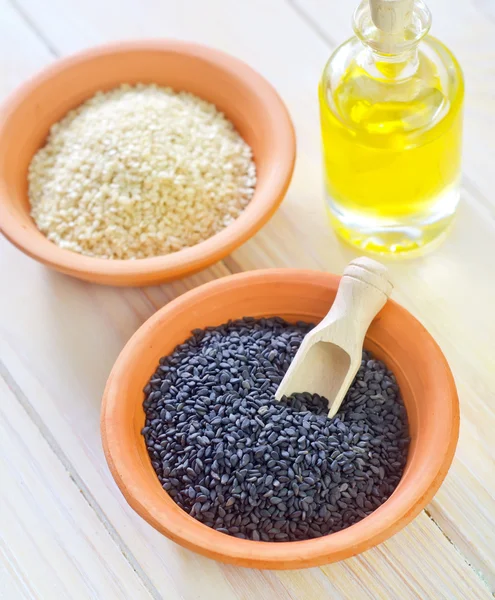 Sesame in a bowl — Stock Photo, Image