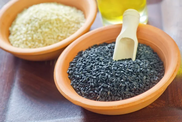 Sesame seeds in a bowl — Stock Photo, Image