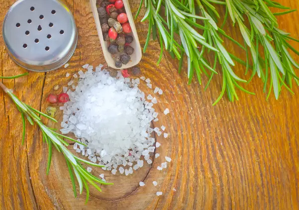 Sea salt och krydda — Stockfoto
