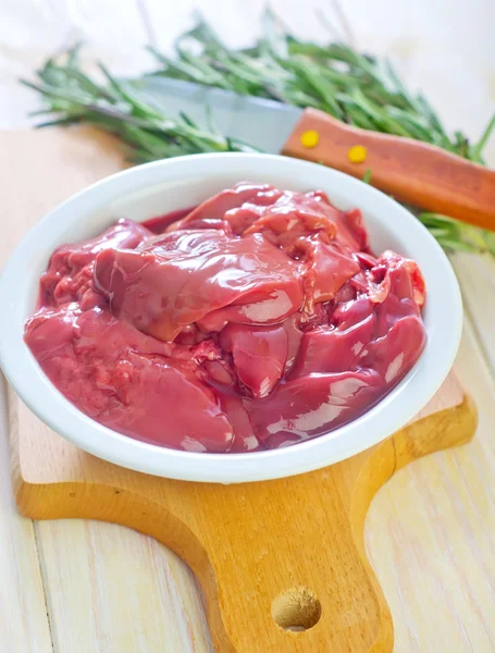 Liver in a bowl — Stock Photo, Image