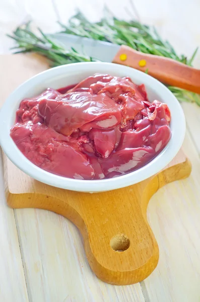 Liver in a bowl — Stock Photo, Image