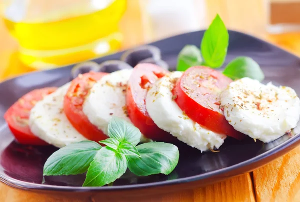 Caprese on the plate — Stock Photo, Image