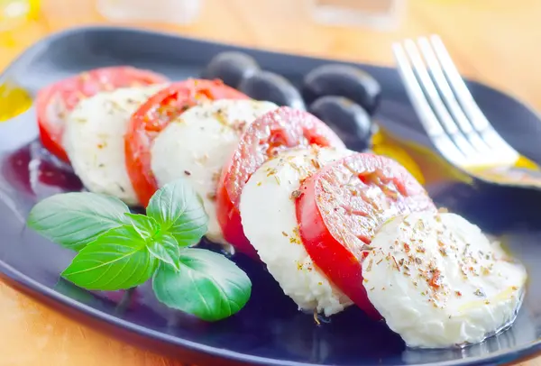 Caprese on the plate — Stock Photo, Image