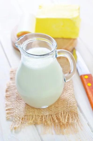 Milk in jug — Stock Photo, Image