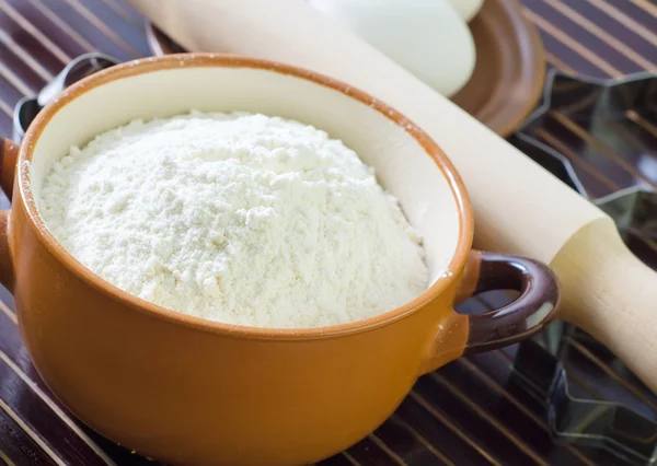 Ingredients for dough — Stock Photo, Image