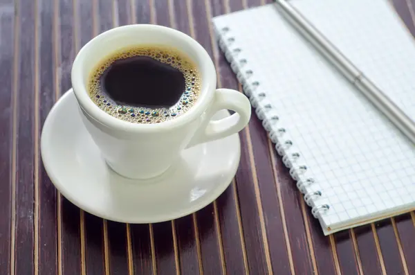 Coffee and note — Stock Photo, Image