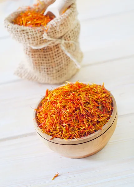 Saffron in the sack — Stock Photo, Image