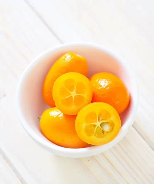 Kumquats in a bowl — Stock Photo, Image