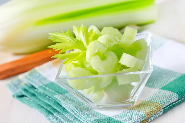 Celery in a salad bowl — Stock Photo, Image