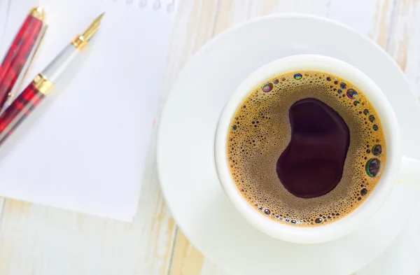 Coffee and note — Stock Photo, Image