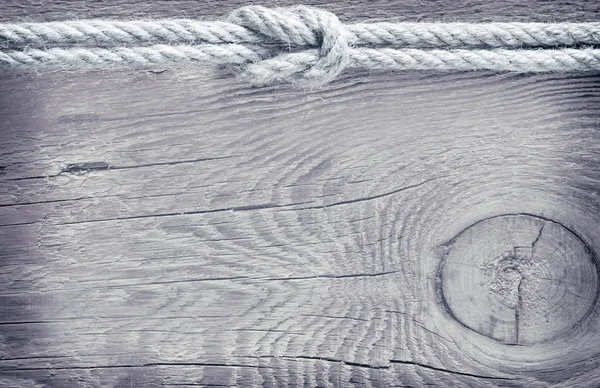 Rope on wooden background — Stock Photo, Image