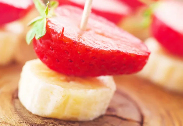 Strawberry and banana — Stock Photo, Image