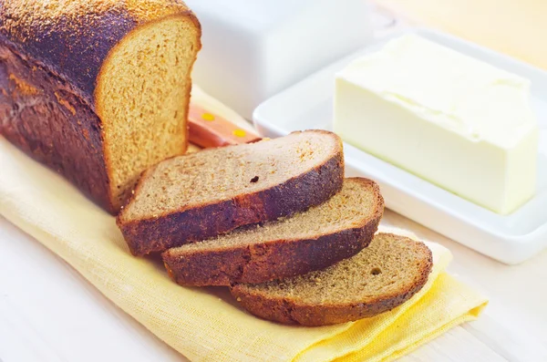 Mantequilla y pan —  Fotos de Stock