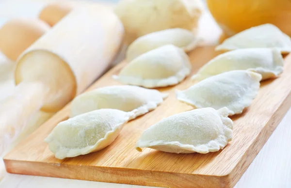Ingredients for dough and dumpling — Stock Photo, Image