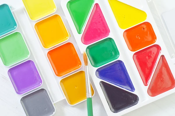 Paint and brush — Stock Photo, Image