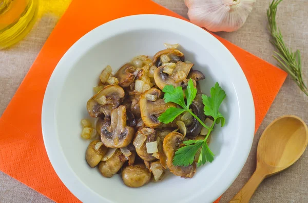 Gebratene Champignons — Stockfoto